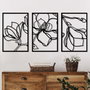 Wallity Erbas-1 Accesorio de Pared Decorativo de Metal Negro (3 Piezas)